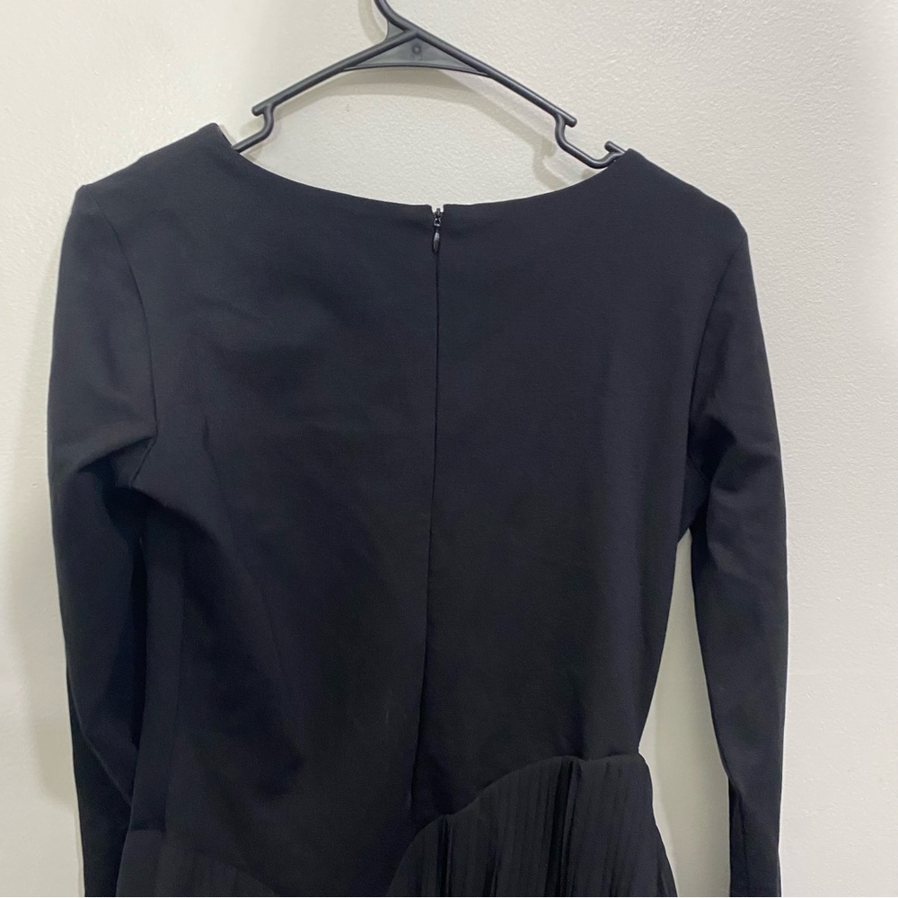 Metamorphoza‎ Black Pleated Chiffon Dress Medium Lagenlook - Picture 7 of 7